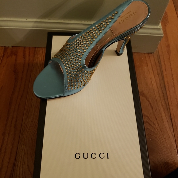 Gucci Exaggerated Point Rhinestone Mules - Picture 5 of 16